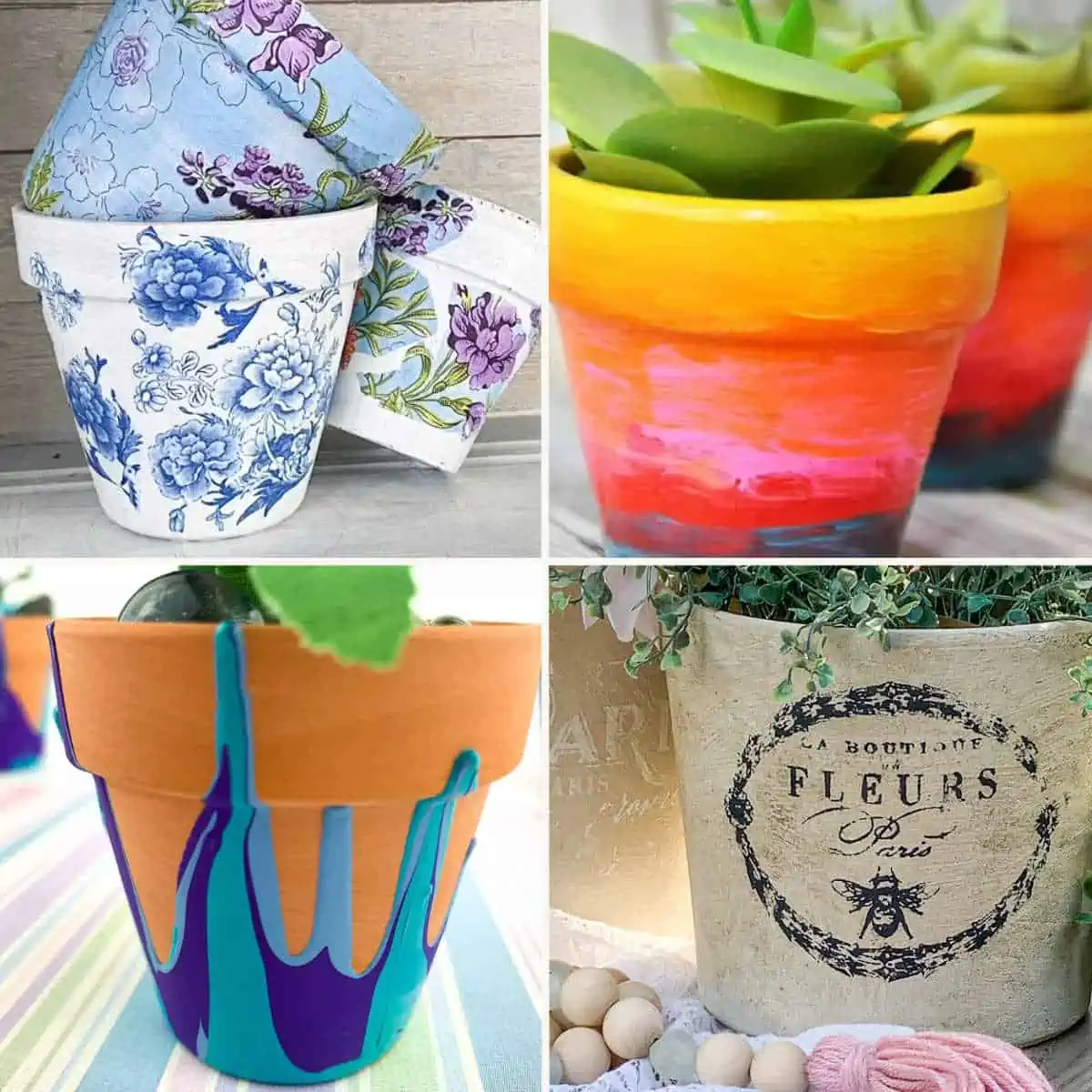 painting flower pots ideas